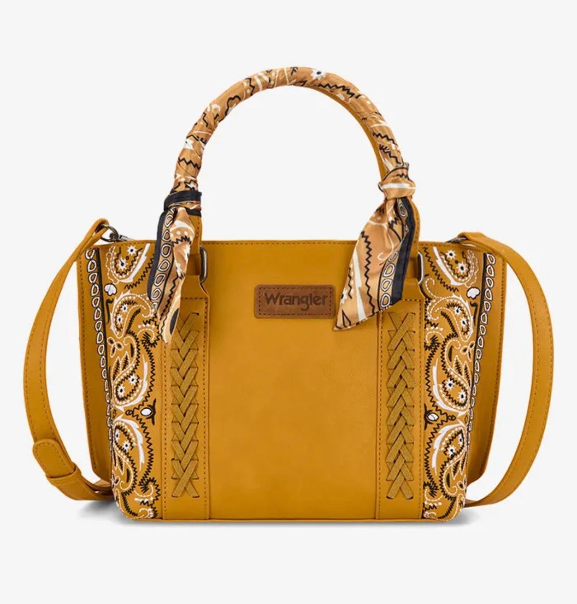 Wrangler Braided Paisley Bandana Wide Tote Bag
