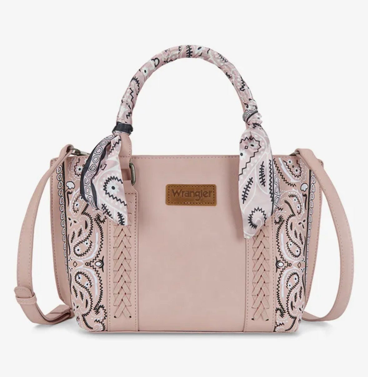 Wrangler Braided Paisley Bandana Wide Tote Bag