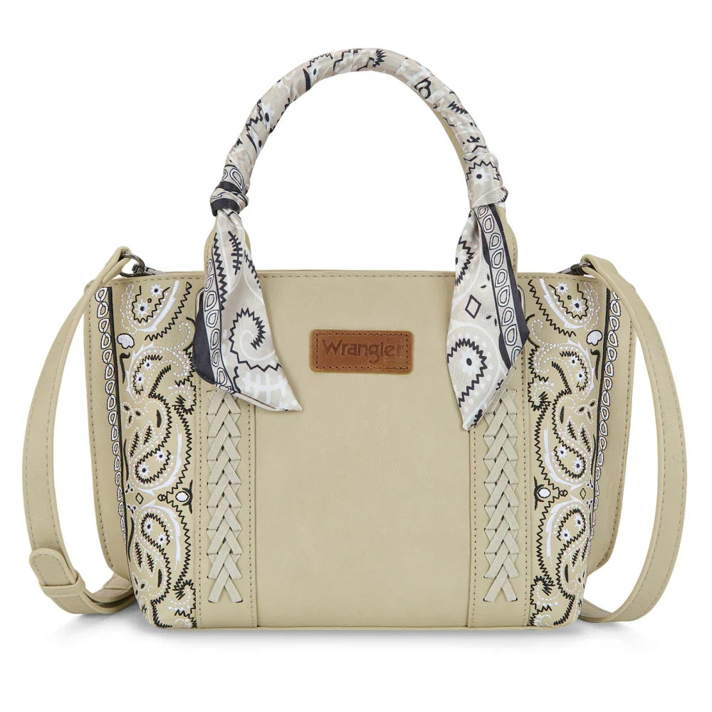 Wrangler Braided Paisley Bandana Wide Tote Bag