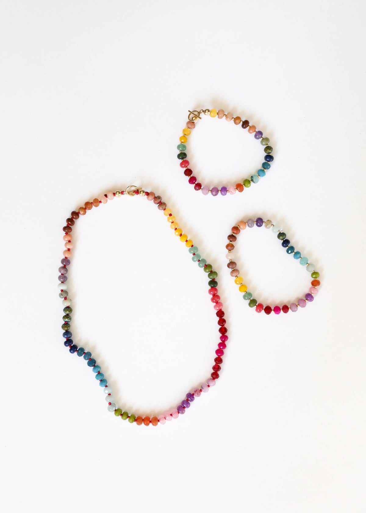 Gold Rush Natural Gemstone Necklace with 14k Gold-Filled Toggle