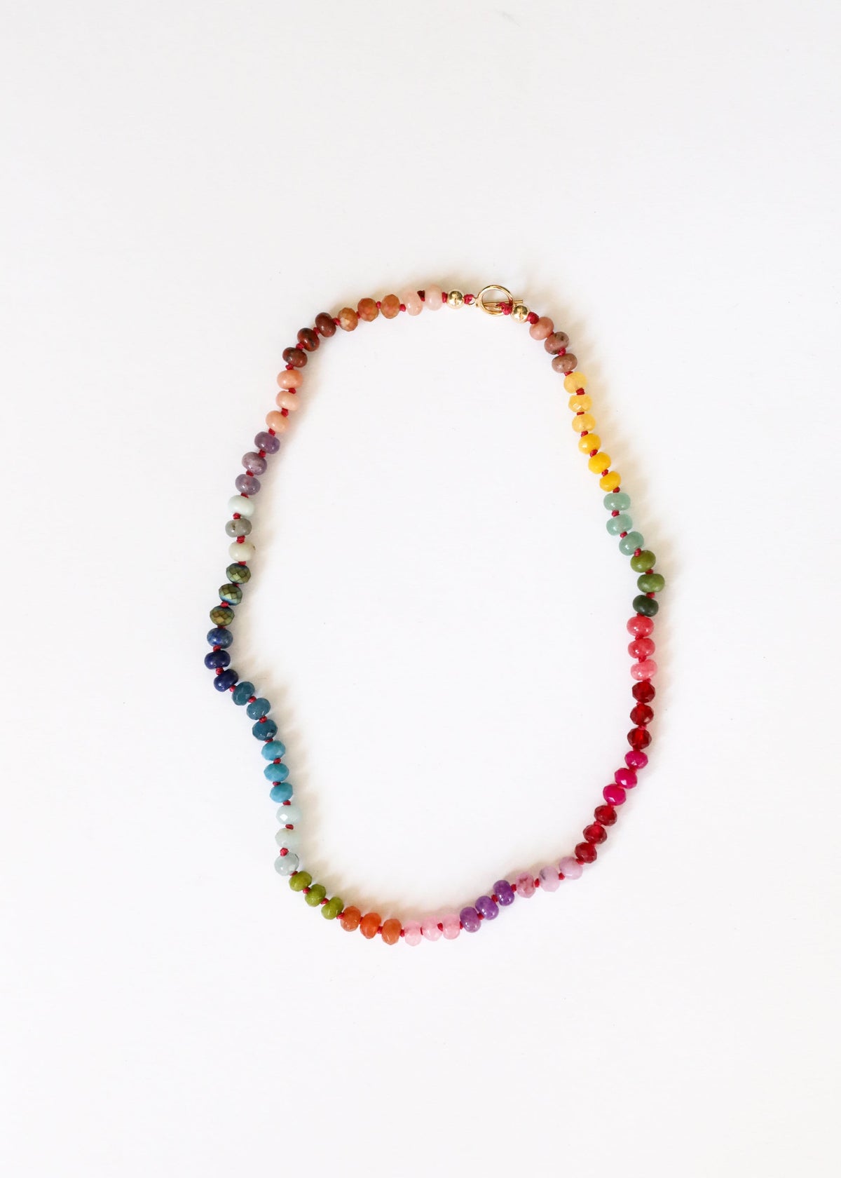 Gold Rush Natural Gemstone Necklace with 14k Gold-Filled Toggle