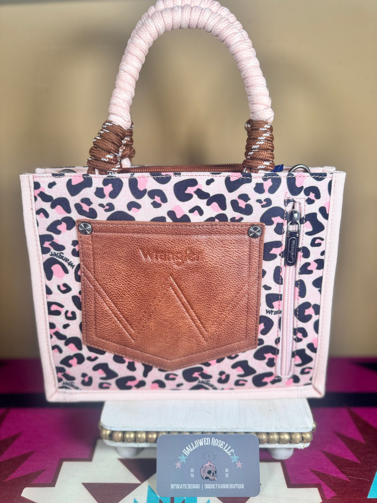 Wrangler Leopard Print Convertible Tote & Crossbody Bag