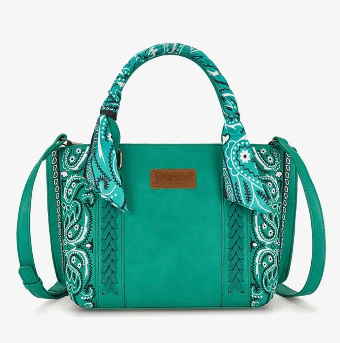 Wrangler Braided Paisley Bandana Wide Tote Bag