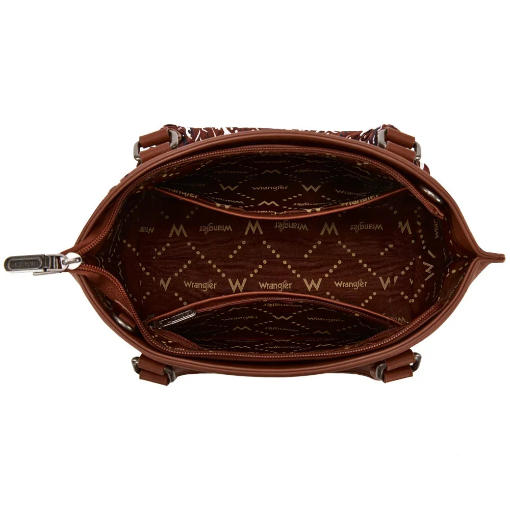 Wrangler Braided Paisley Bandana Wide Tote Bag