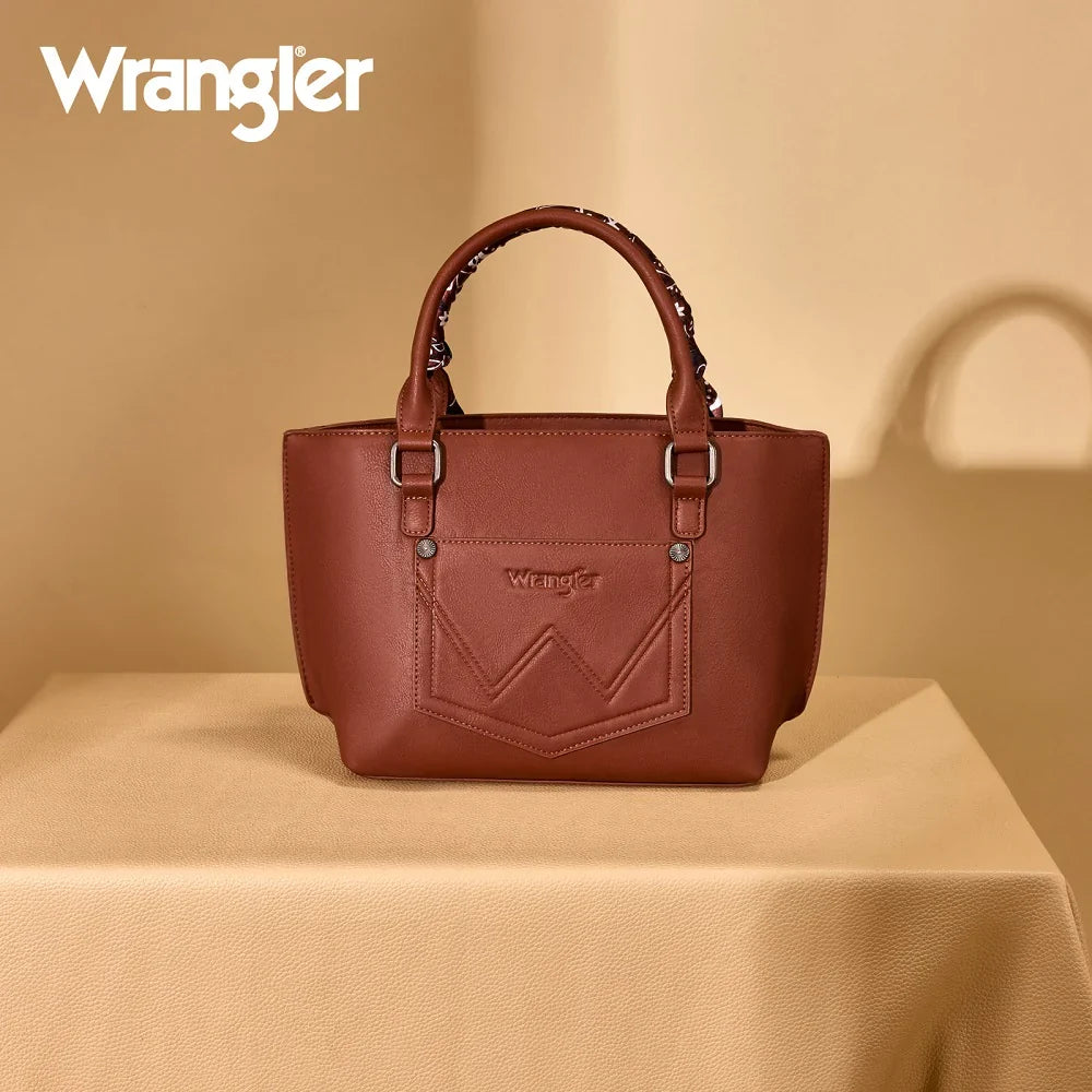 Wrangler Braided Paisley Bandana Wide Tote Bag