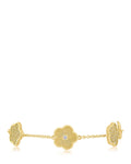 Alternating Pavé CZ Clover Bracelet