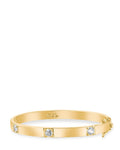Round CZ Station Hinged Bangle Kenneth J Lane