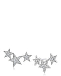 Triple Star Pavé CZ Mini Crawler Earrings