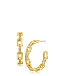 Pavé Chain-Link Hoop Earrings Kenneth Lane