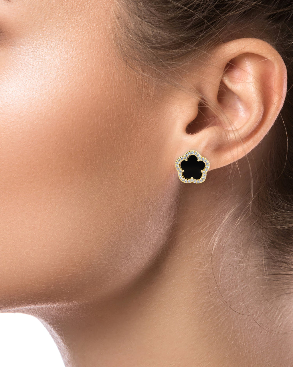 Pavé CZ Clover Stud Earrings Kenneth J Lane