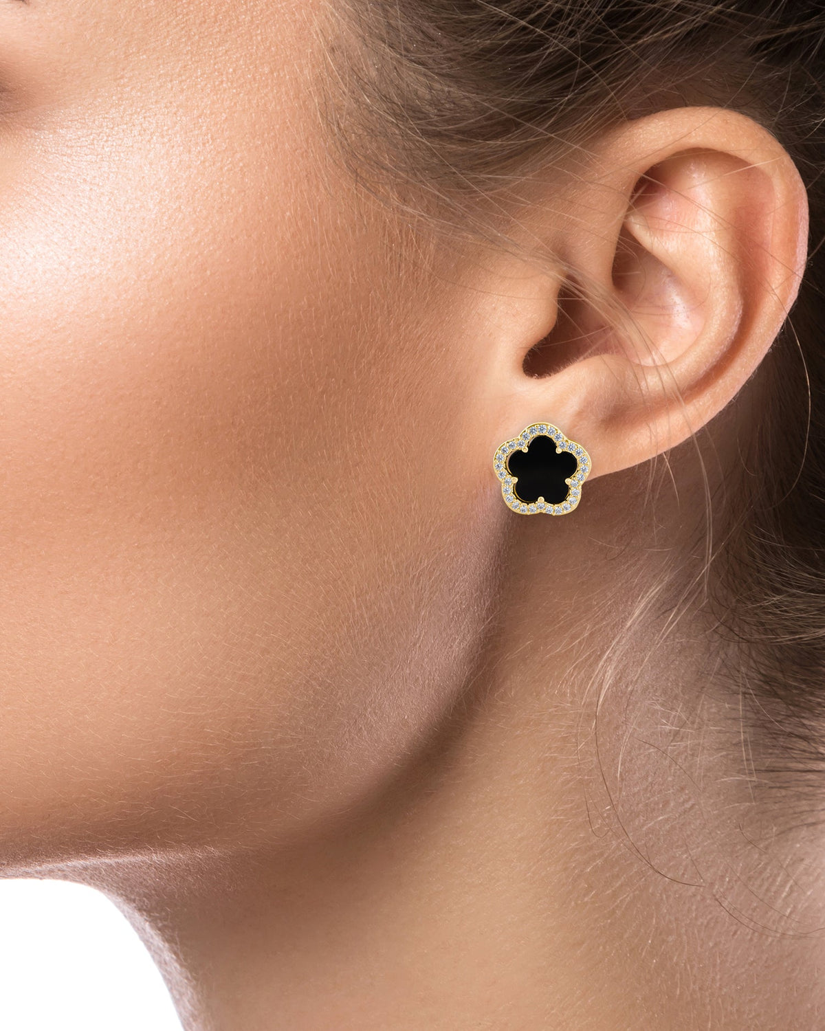 Pavé CZ Clover Stud Earrings Kenneth J Lane