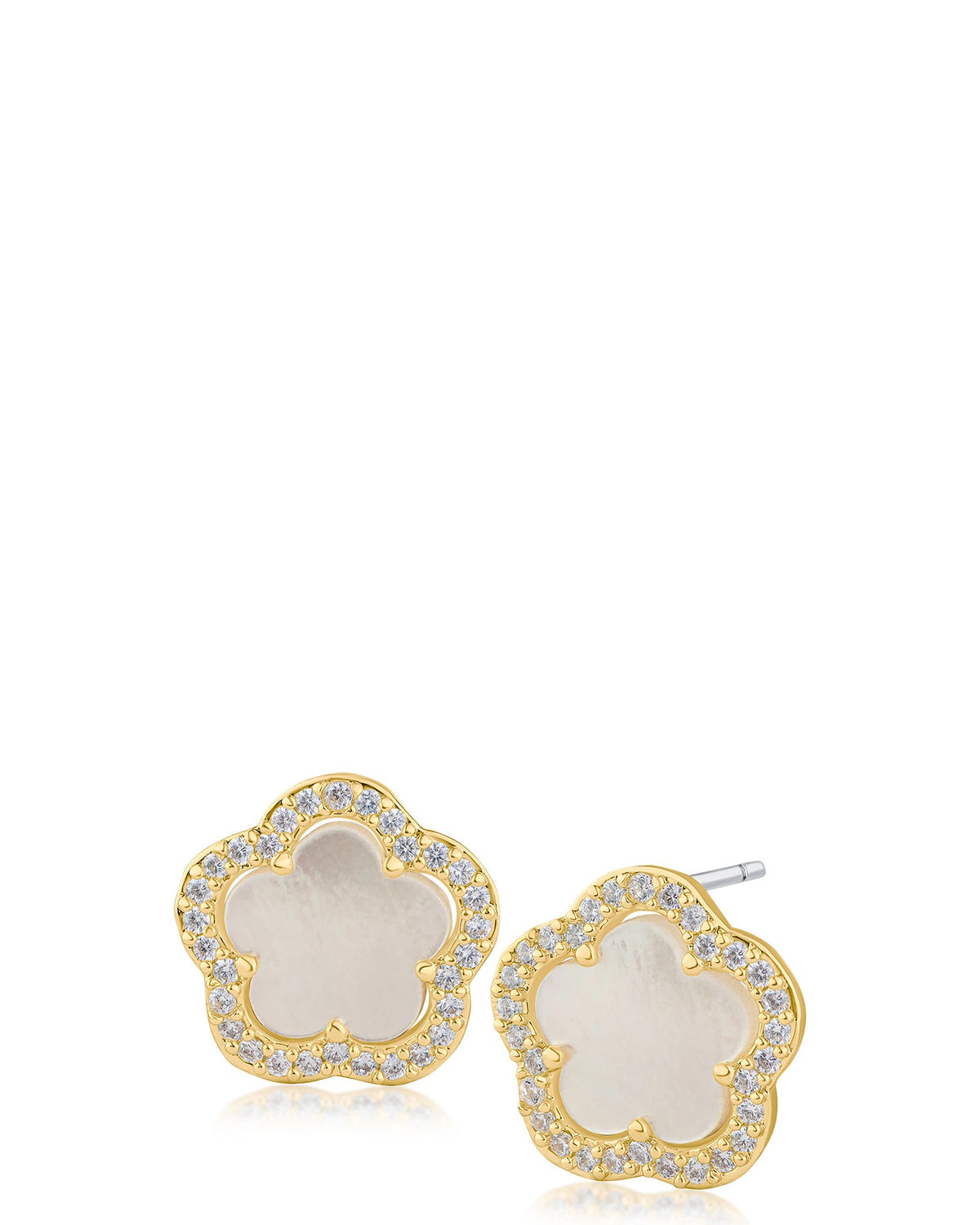 Pavé CZ Clover Stud Earrings Kenneth J Lane