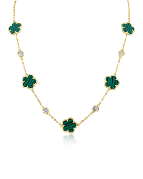Clover & Round CZ Station Necklace Kenneth J Lane