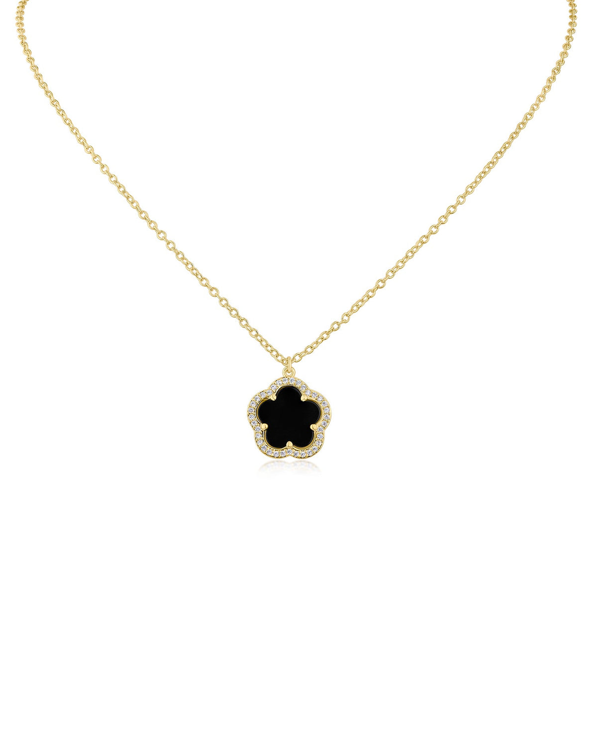 Pavé Clover Pendant Necklace Kenneth J Lane