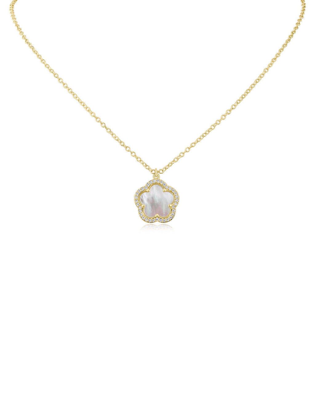 Pavé Clover Pendant Necklace Kenneth J Lane