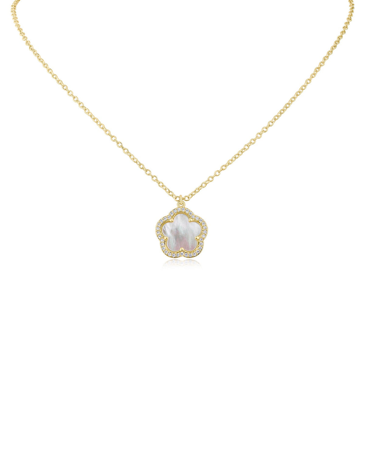Pavé Clover Pendant Necklace Kenneth J Lane