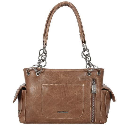 Western Elegance Floral Tooled Leather Shoulder Bag