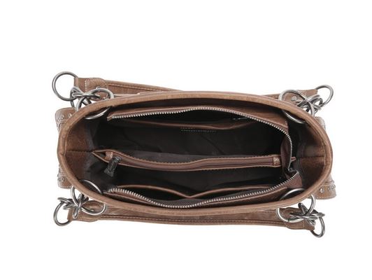 Western Elegance Floral Tooled Leather Shoulder Bag