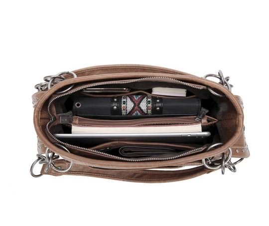 Western Elegance Floral Tooled Leather Shoulder Bag