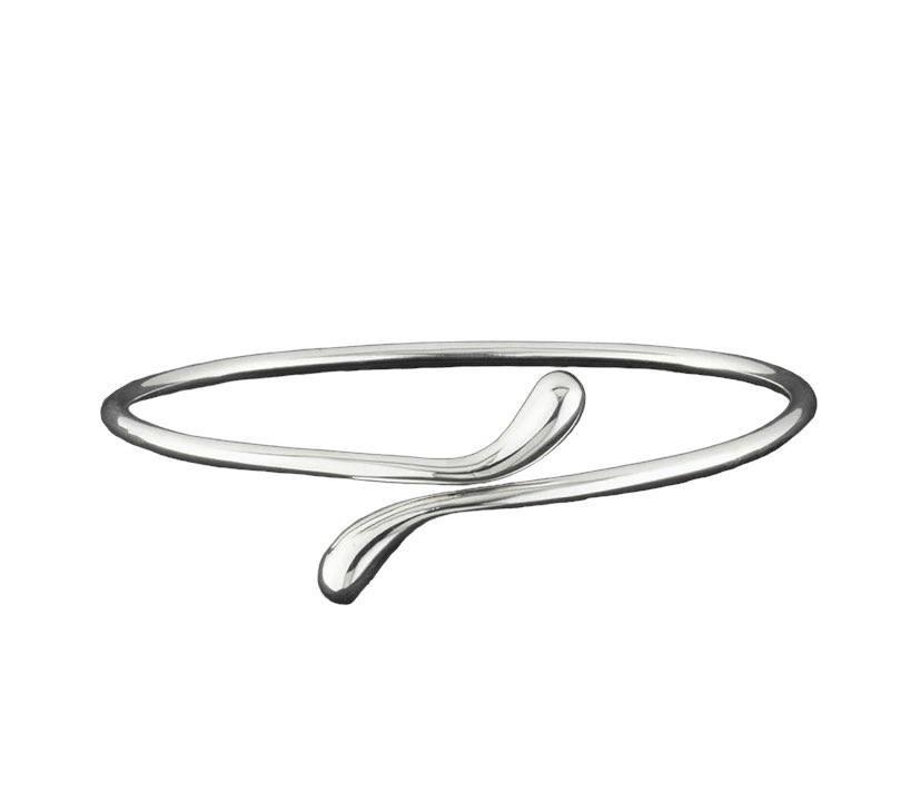 Teardrop Stackable Bracelet Silver tone
