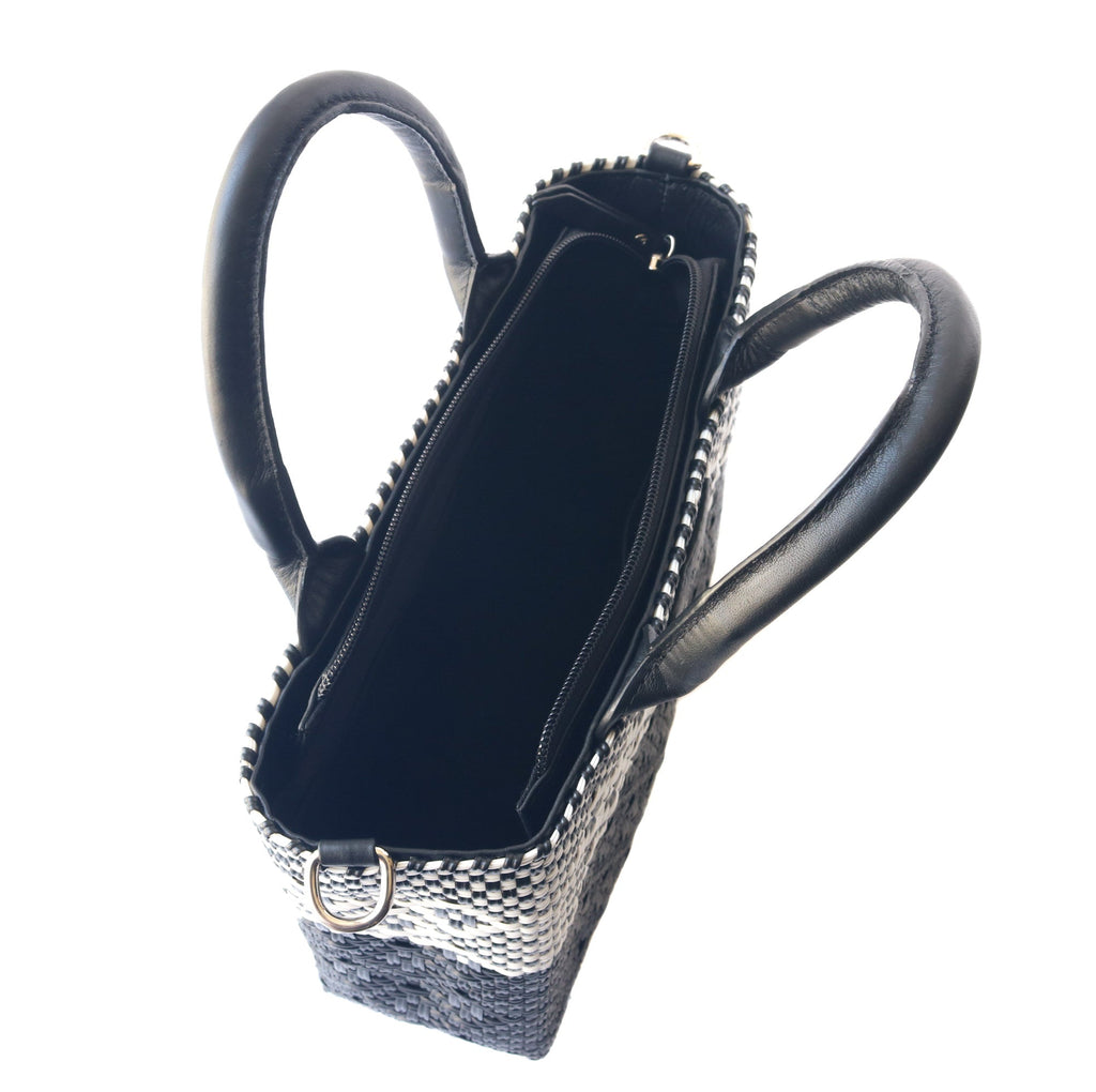 Tin Marin Black Small Woven Crossbody Bag
